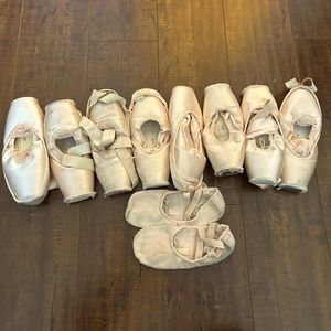 2 Pair Used Pointe Shoes